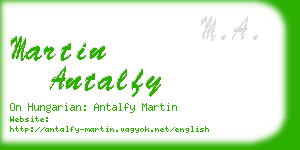 martin antalfy business card